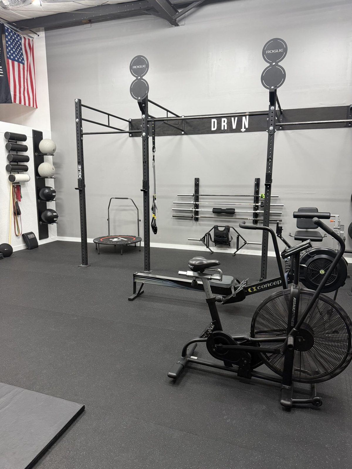 Inside the DRVN personal training gym on Sandy Ln in Surfside Beach SC